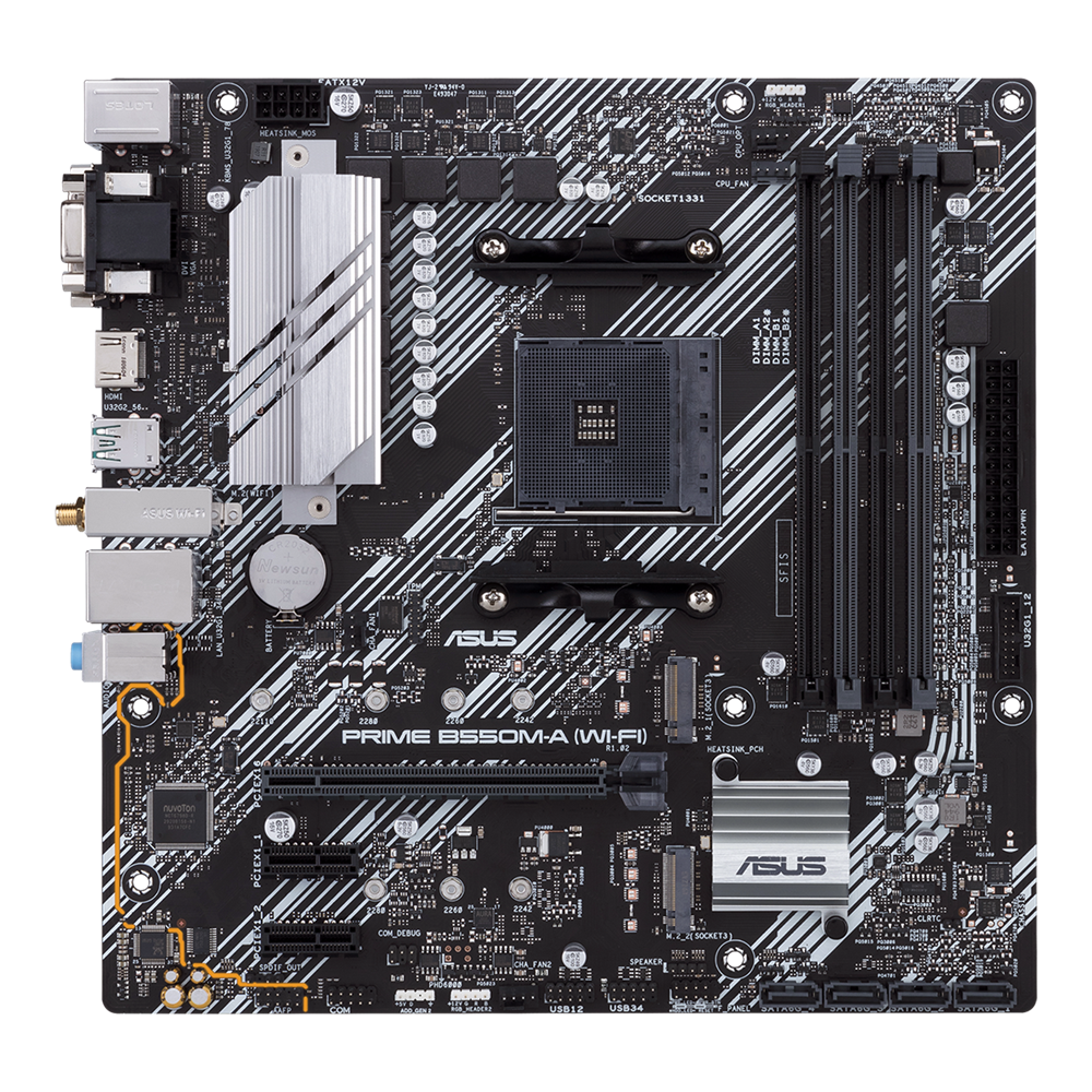 ASUS PRIME B550M-A Wi-Fi / mATX Socket AM4 Dual 4xDDR4-4600