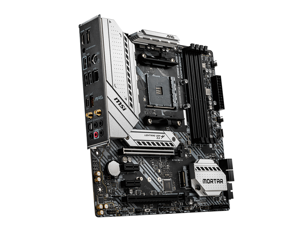 MSI MAG B550M MORTAR Wi-Fi mATX Socket AM4 Dual 4xDDR4-4400