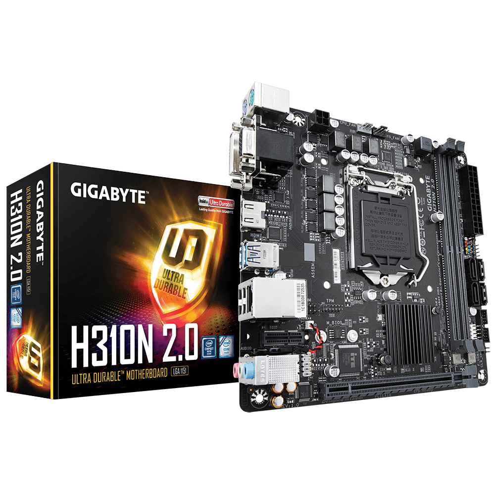 GIGABYTE H310N 2.0 / mini-ITX Socket 1151 Dual 2xDDR4-2666