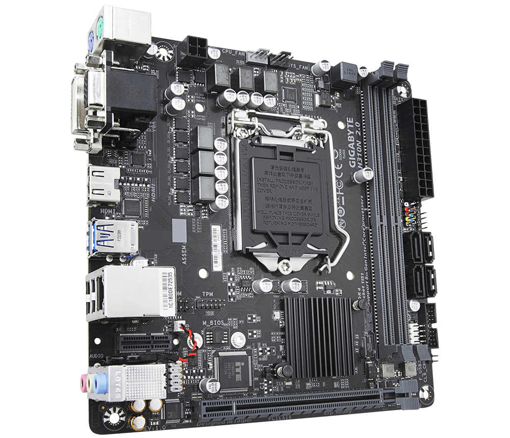 GIGABYTE H310N 2.0 / mini-ITX Socket 1151 Dual 2xDDR4-2666