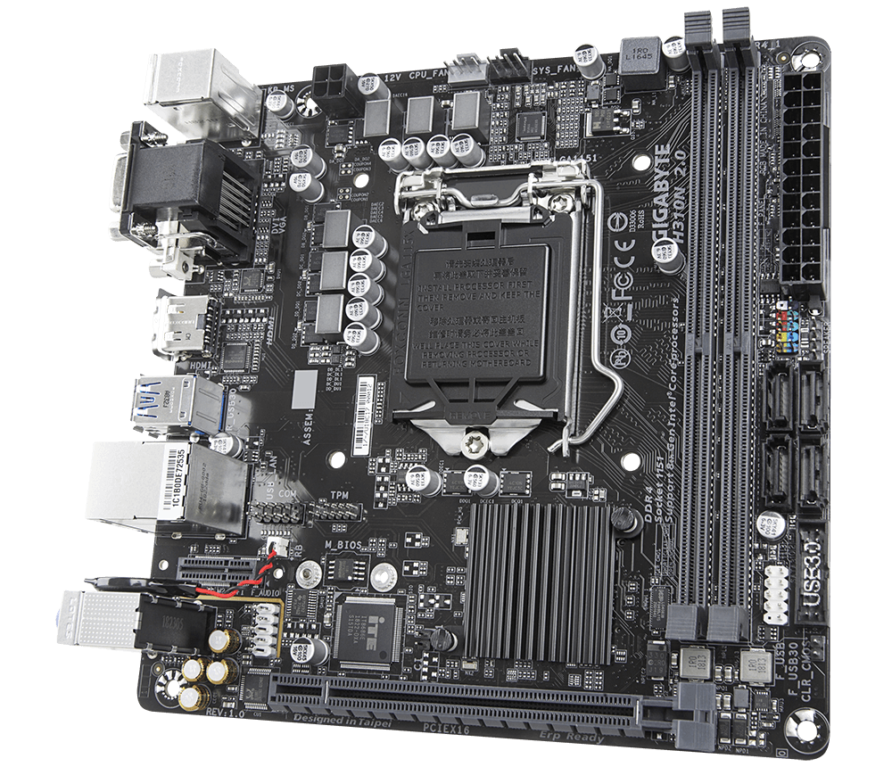 GIGABYTE H310N 2.0 / mini-ITX Socket 1151 Dual 2xDDR4-2666