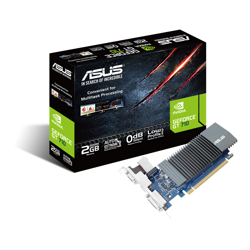 ASUS GeForce GT 710 GDDR5 2GB 64Bit Silent Low Profile / GT710-SL-2GD5 /