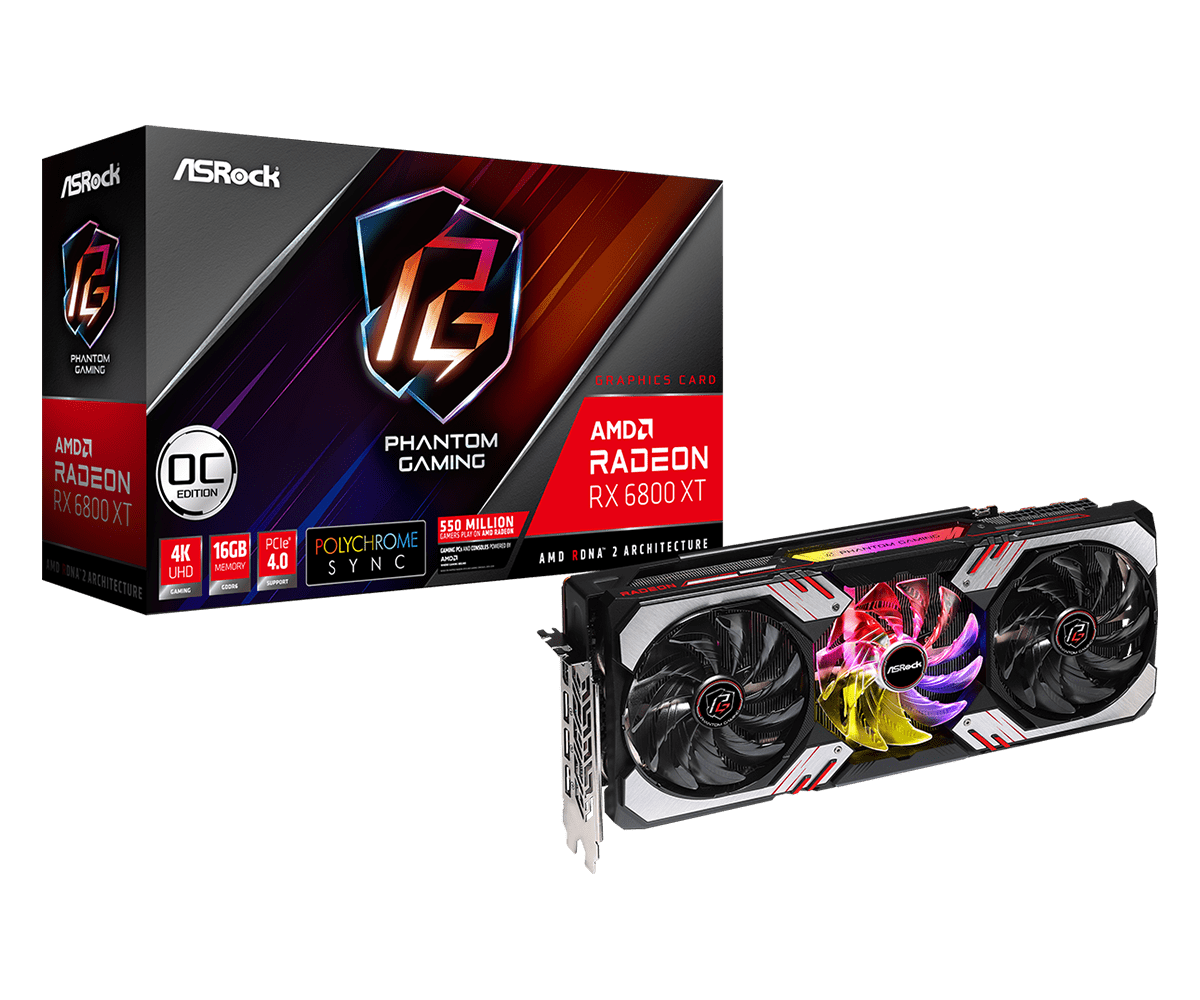 ASRock Radeon RX 6800XT Phantom Gaming D 16G OC / 16GB GDDR6 256bit