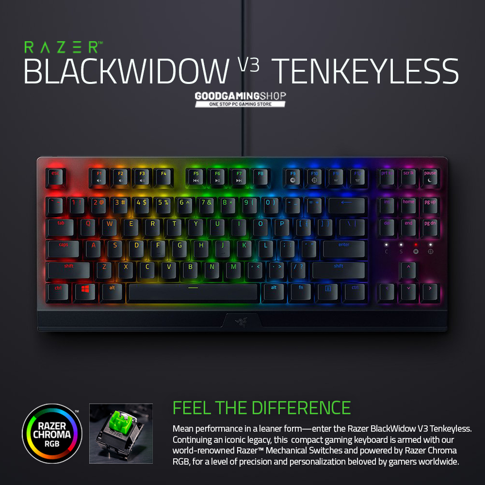 Razer BlackWidow V3 Tenkeyless / Green SW RGB Russian