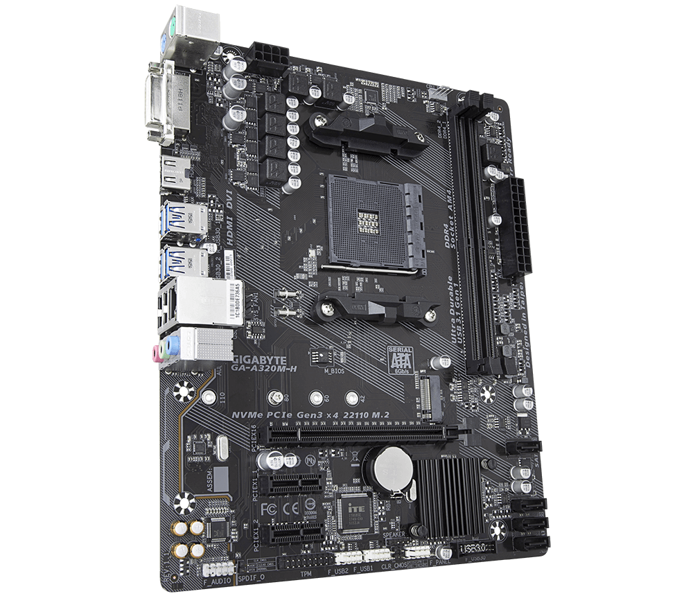 GIGABYTE GA-A320M-H 3.0 / mATX Socket AM4 AMD A320