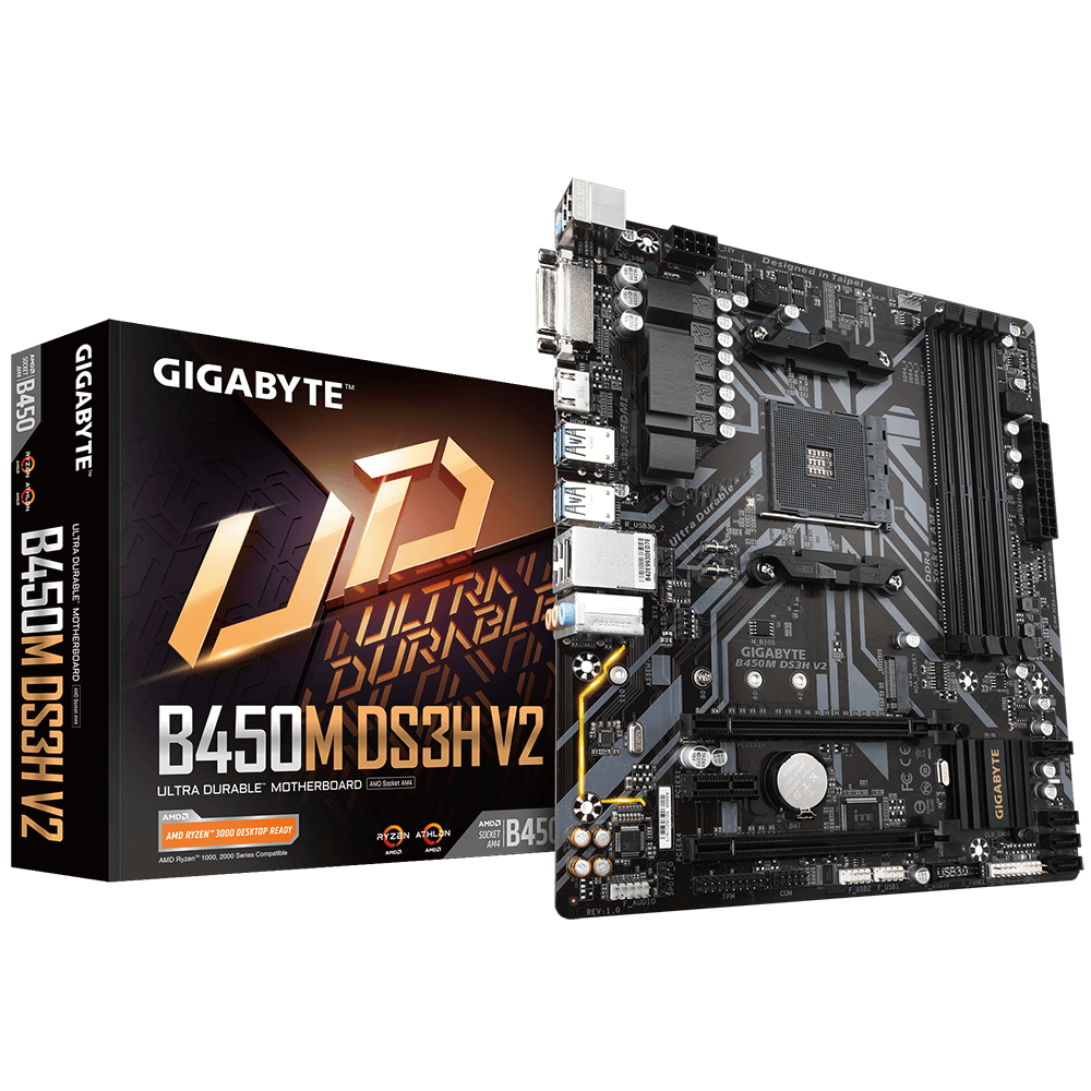 GIGABYTE B450M DS3H V2 / mATX AM4 Socket /