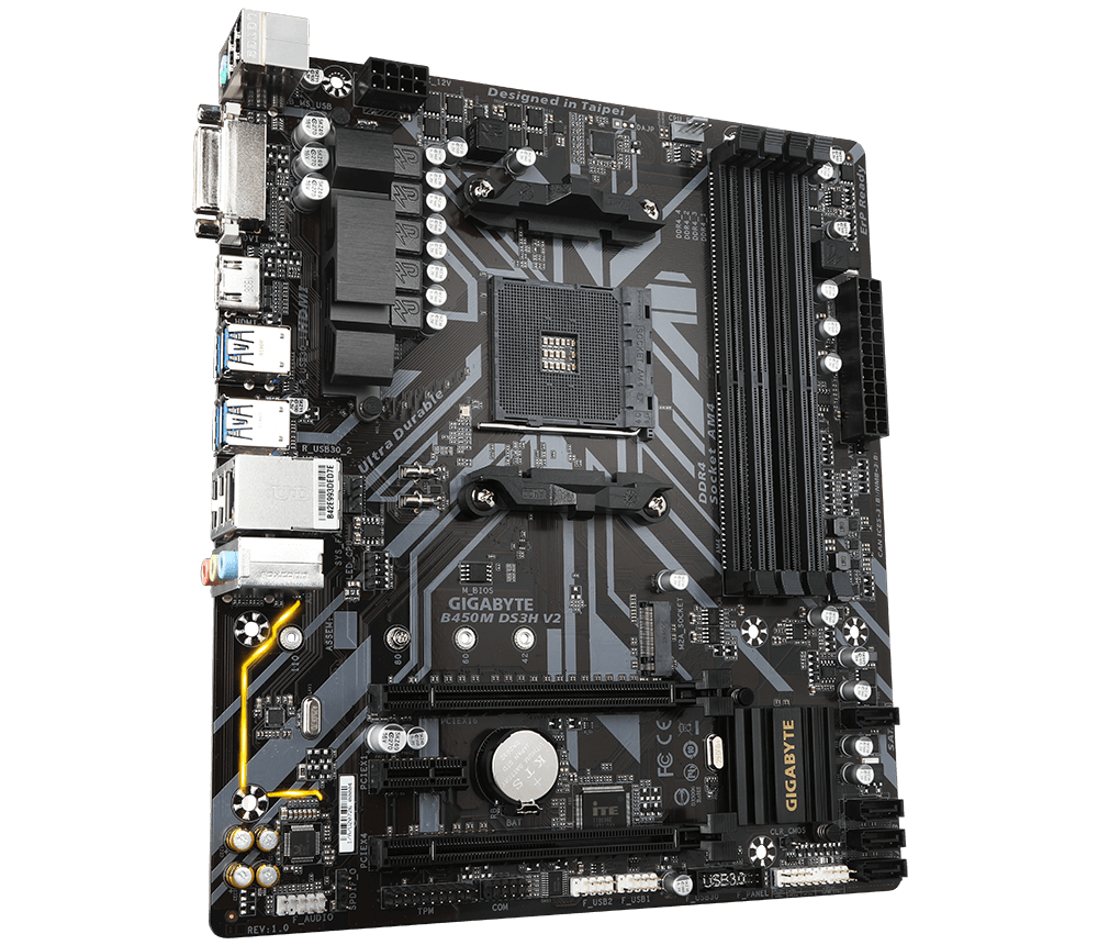 GIGABYTE B450M DS3H V2 / mATX AM4 Socket /