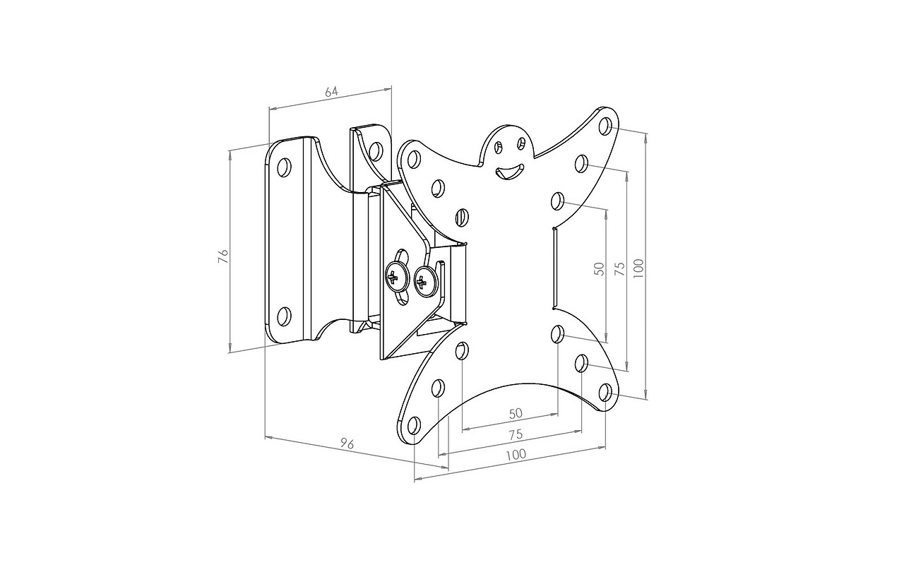 KSL WM111T / Wall Mount 13"-28"