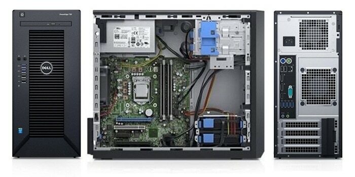 DELL PowerEdge T30 / Tower / Xeon E3-1225 / 8GB UDIMM DDR4 / 1.0TB SATA / Single PSU 290W /