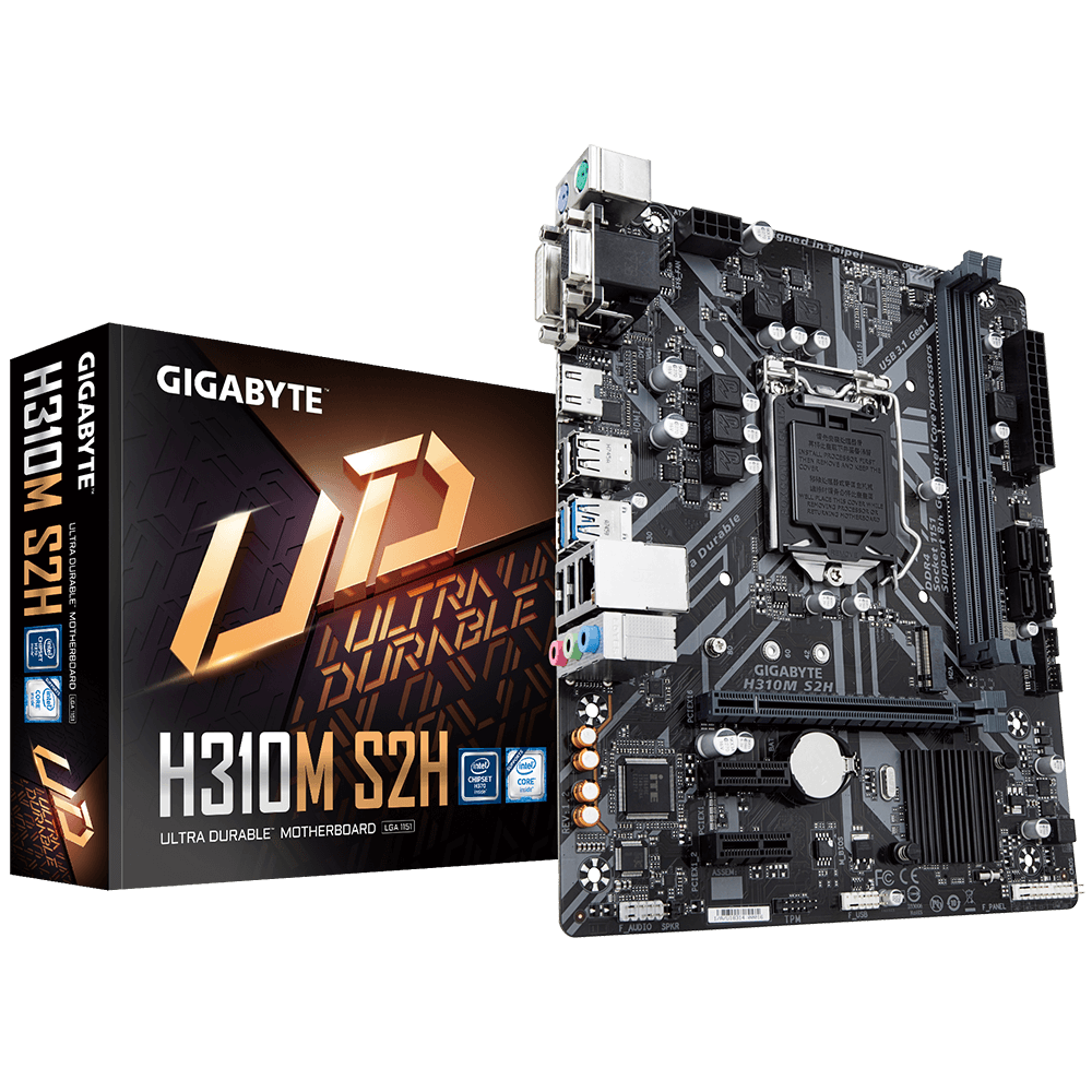 GIGABYTE H310M S2H 1.2 / mATX ocket 1151 Intel H310 Dual 2xDDR4 2666