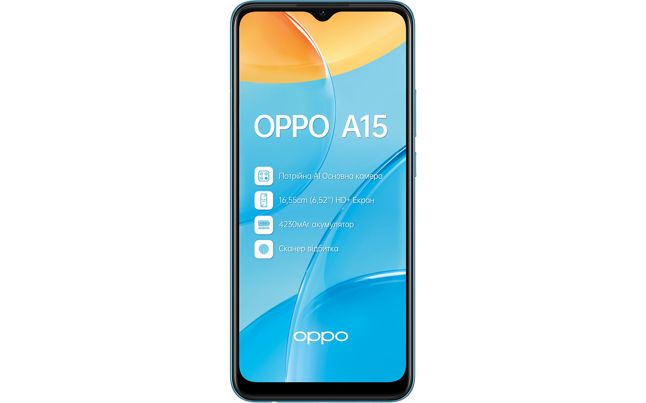 OPPO A15 / 6.52" IPS 720x1600 / Helio P35 / 2GB / 32GB / 4230mAh / Blue