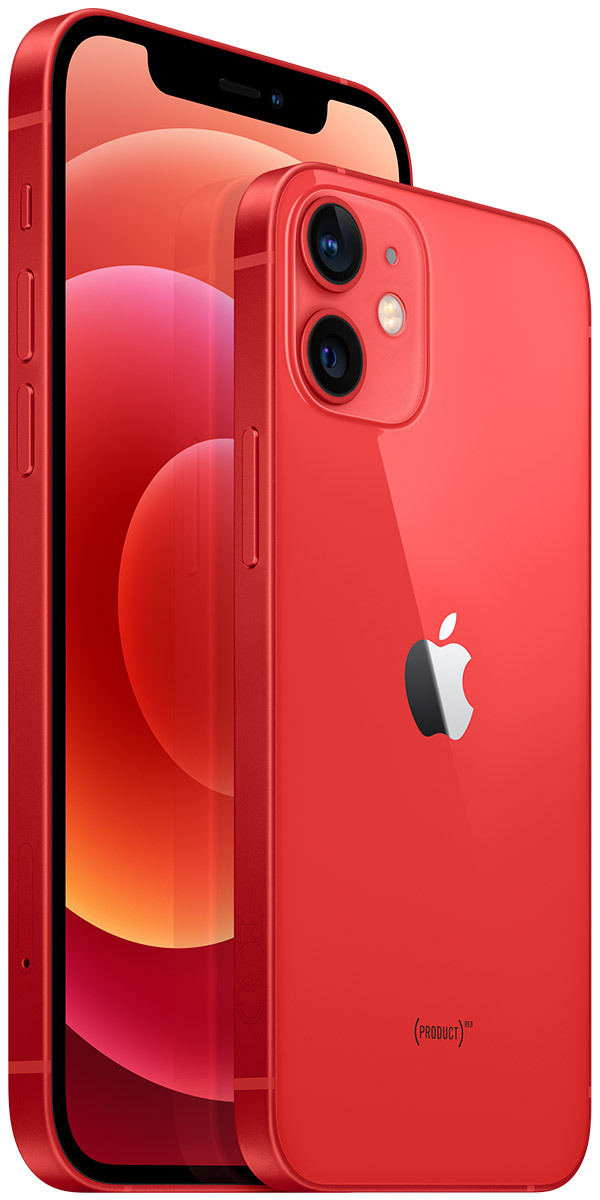 Apple iPhone 12 / 6.1" OLED 2532x1170 / A14 Bionic / 4Gb / 64Gb / 2815mAh / DUALSIM / Red