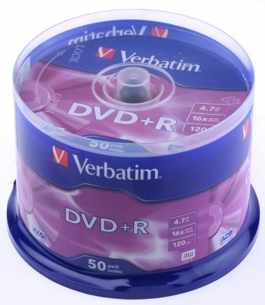 Verbatim DataLifePlus DVD+R AZO 4.7GB 16X MATT SILVER SURFACE x50 / 43550