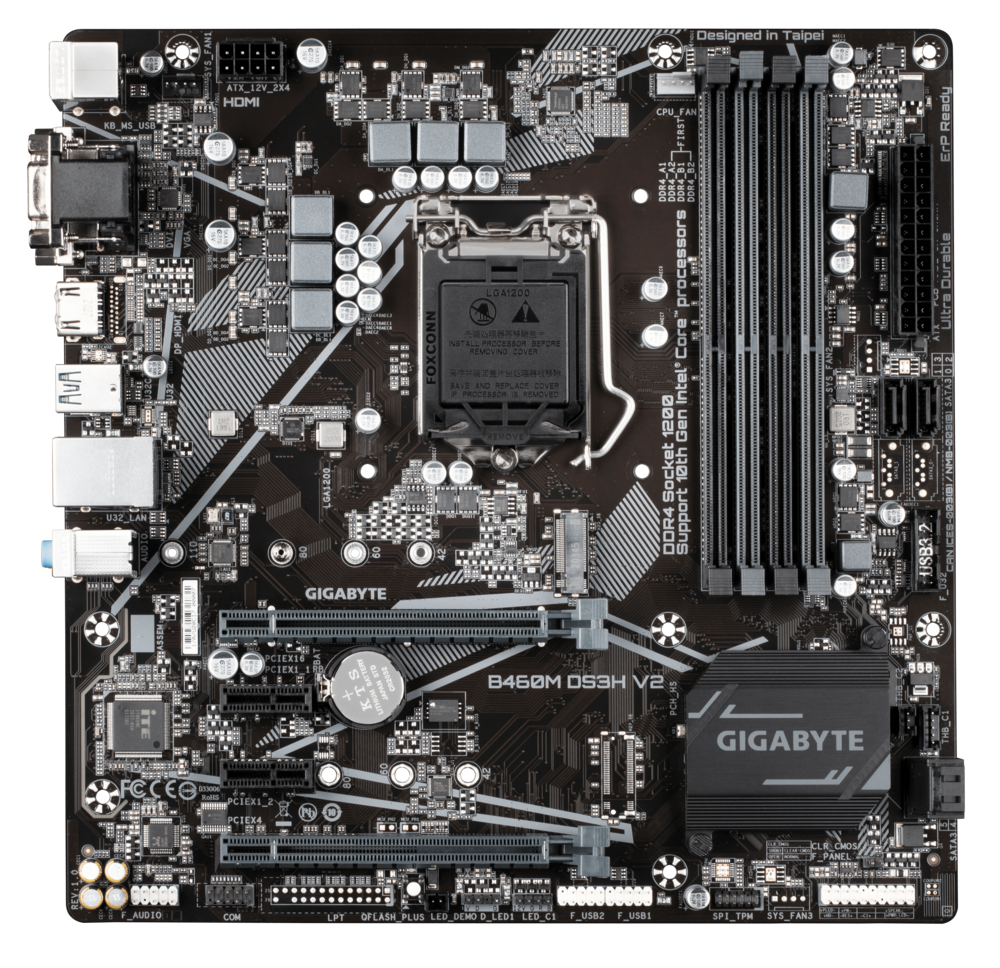 GIGABYTE B460M DS3H V2 / mATX S1200 4x DDR4