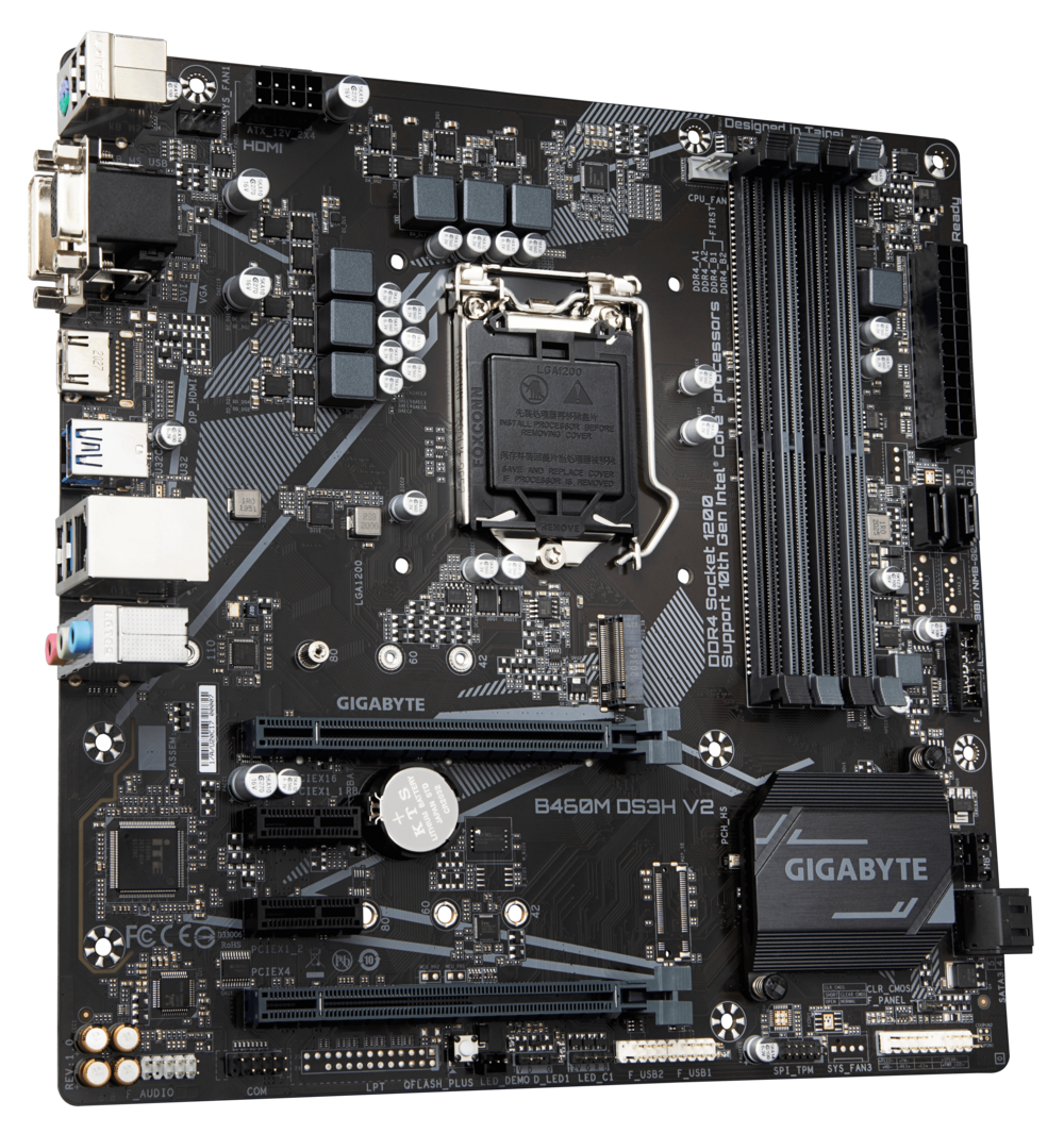 GIGABYTE B460M DS3H V2 / mATX S1200 4x DDR4
