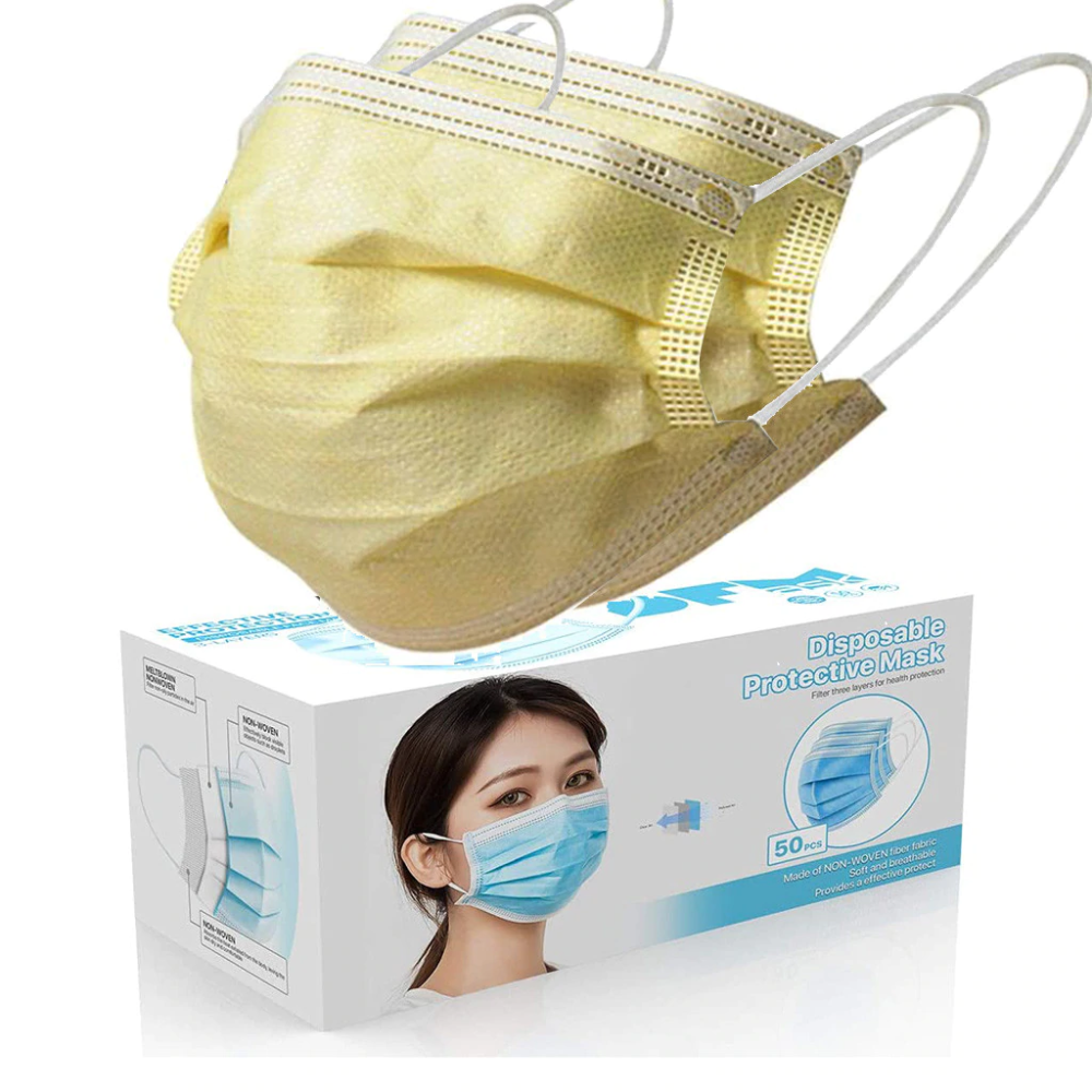 Helmet Disposable Face Mask / 50pcs / HMTDFM3LYE50