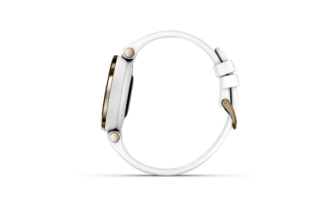 GARMIN Lily Cream Gold Bezel with White Case and Silicone Band / 010-02384-10