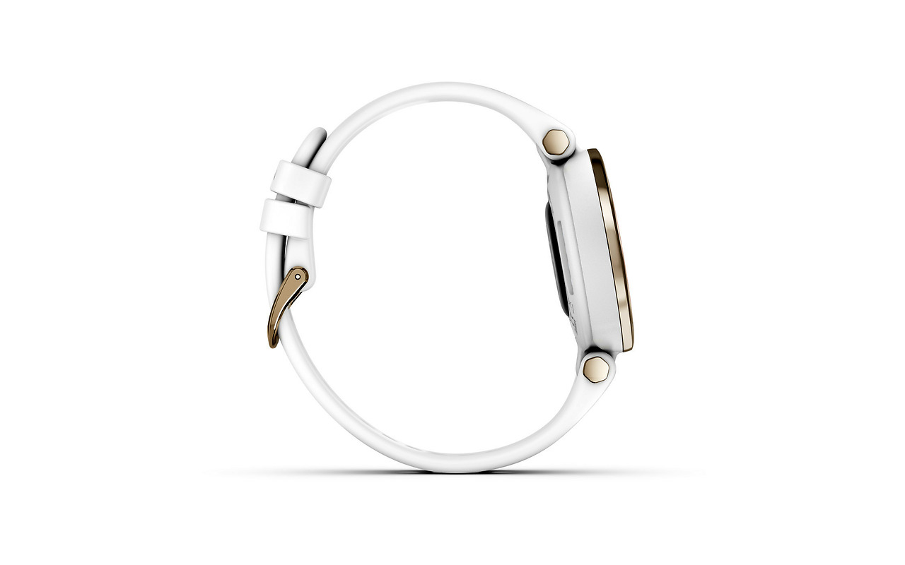 GARMIN Lily Cream Gold Bezel with White Case and Silicone Band / 010-02384-10