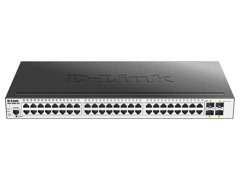 D-link DGS-3000-52X/B2A / 48-port 10/100/1000BASE-T / 4x1000Base-X SFP