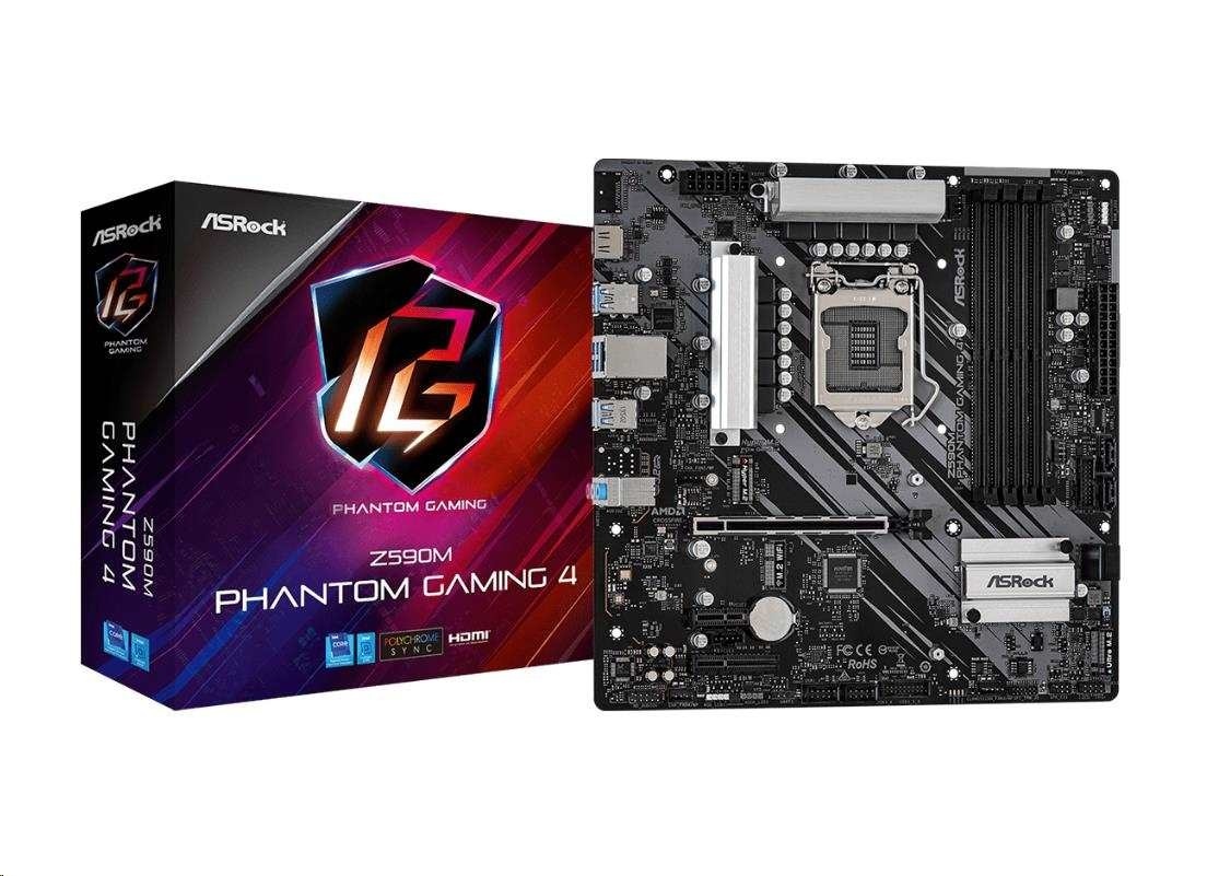 ASRock Z590M PHANTOM GAMING 4 / mATX Socket 1200 DDR4 4400+