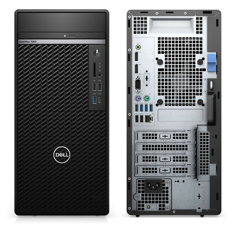 DELL OptiPlex 7080 MT / lnteI Core i7-10700K / 16GB DDR4 / 512GB NVMe / 2.0TB HDD / GTX1660 Super 6Gb / Windows 10 PRO /