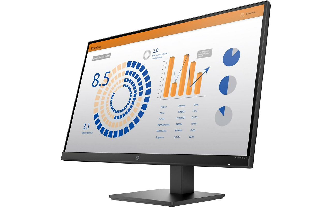 HP P27q G4 / 27.0" IPS 2560x1440 QHD / 8MB11AA
