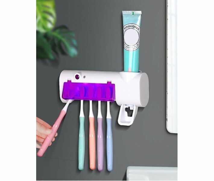 Uareliffe Toothbrush Sterilizer Dispenser And Squeezer Set