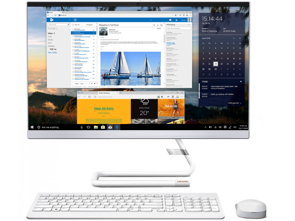 Lenovo IdeaCentre 3 24IIL5 / 23.8" FullHD IPS / Intel Core i5-1035G4 / 16GB DDR4 / 512GB NVMe / DOS / F0FR0085RK / White