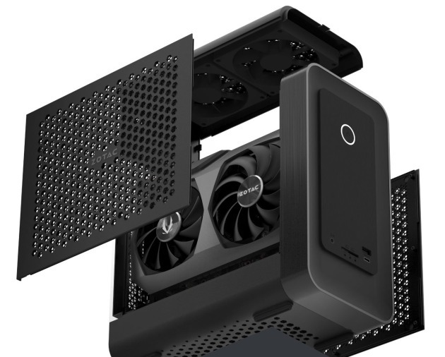 ZOTAC Magnus One / Intel Core i7-10700 / Intel H470 / NVidia RTX 3070 8GB / 500W 80+ Platinum / Barebone / ZBOX-ECM73070C-BE /
