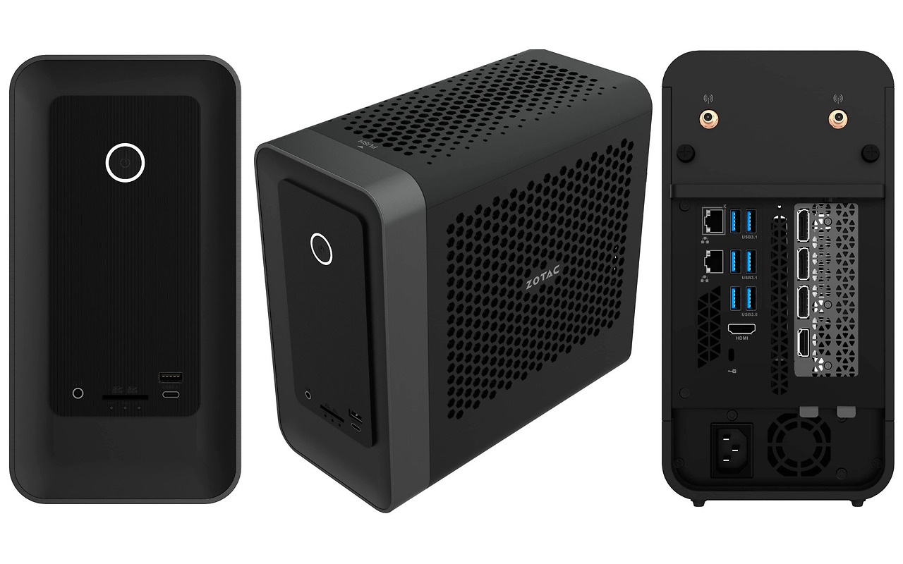 ZOTAC Magnus One / Intel Core i7-10700 / Intel H470 / NVidia RTX 3070 8GB / 500W 80+ Platinum / Barebone / ZBOX-ECM73070C-BE /