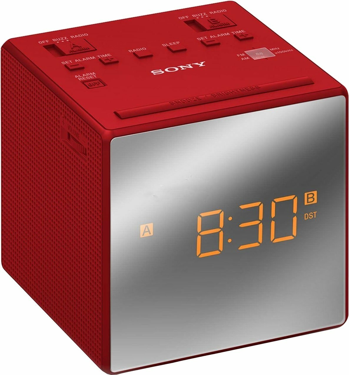 SONY ICF-C1T Clock Radio with dual alarm / Red