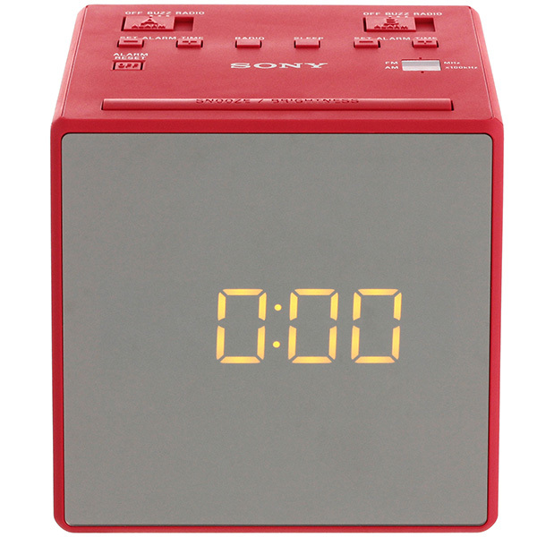 SONY ICF-C1T Clock Radio with dual alarm / Red