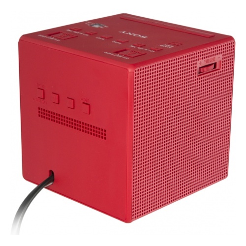 SONY ICF-C1T Clock Radio with dual alarm / Red