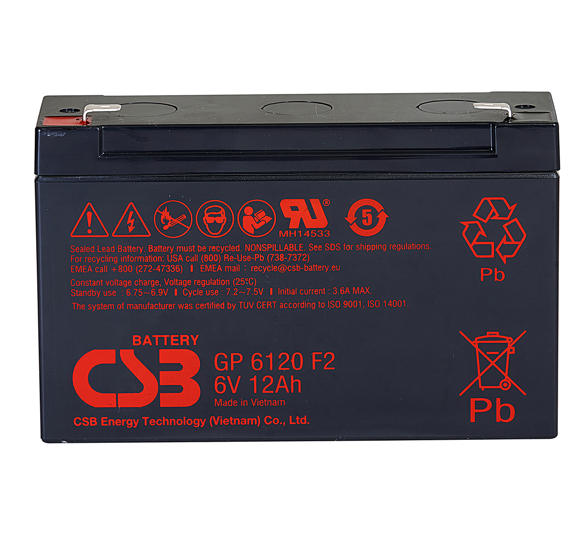 CSB GP6120 / 6V 12Ah /