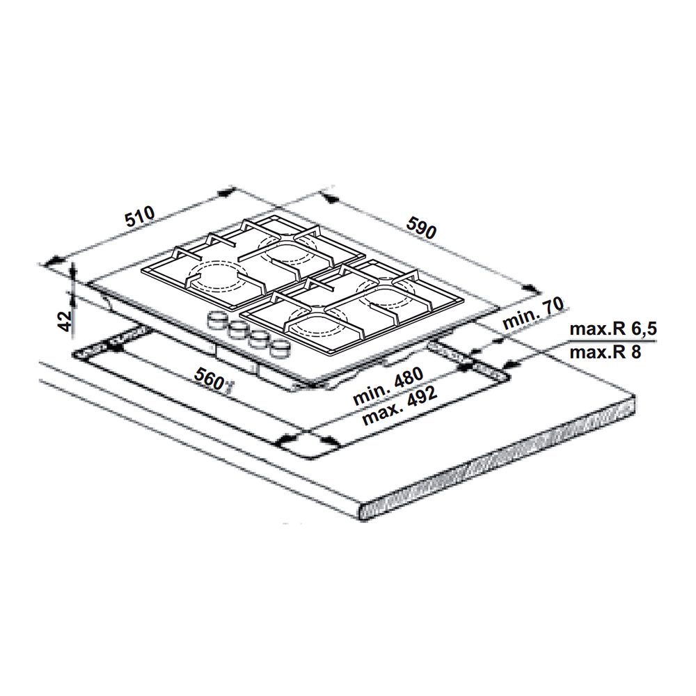 Whirlpool GOFL 629/S HOB WP