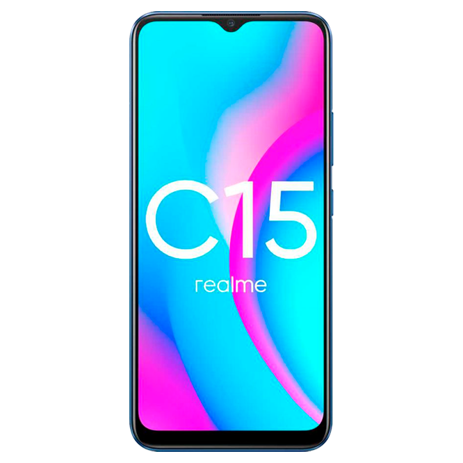 Realme C15 / 6.5&Prime; IPS 720&times;1560 / Helio G35 / 4Gb / 128Gb / 6000mAh / Blue