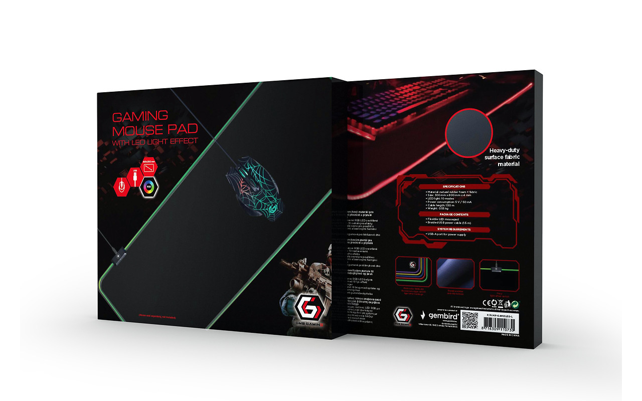 Gembird MP-GAMELED-L / 800×300×4mm