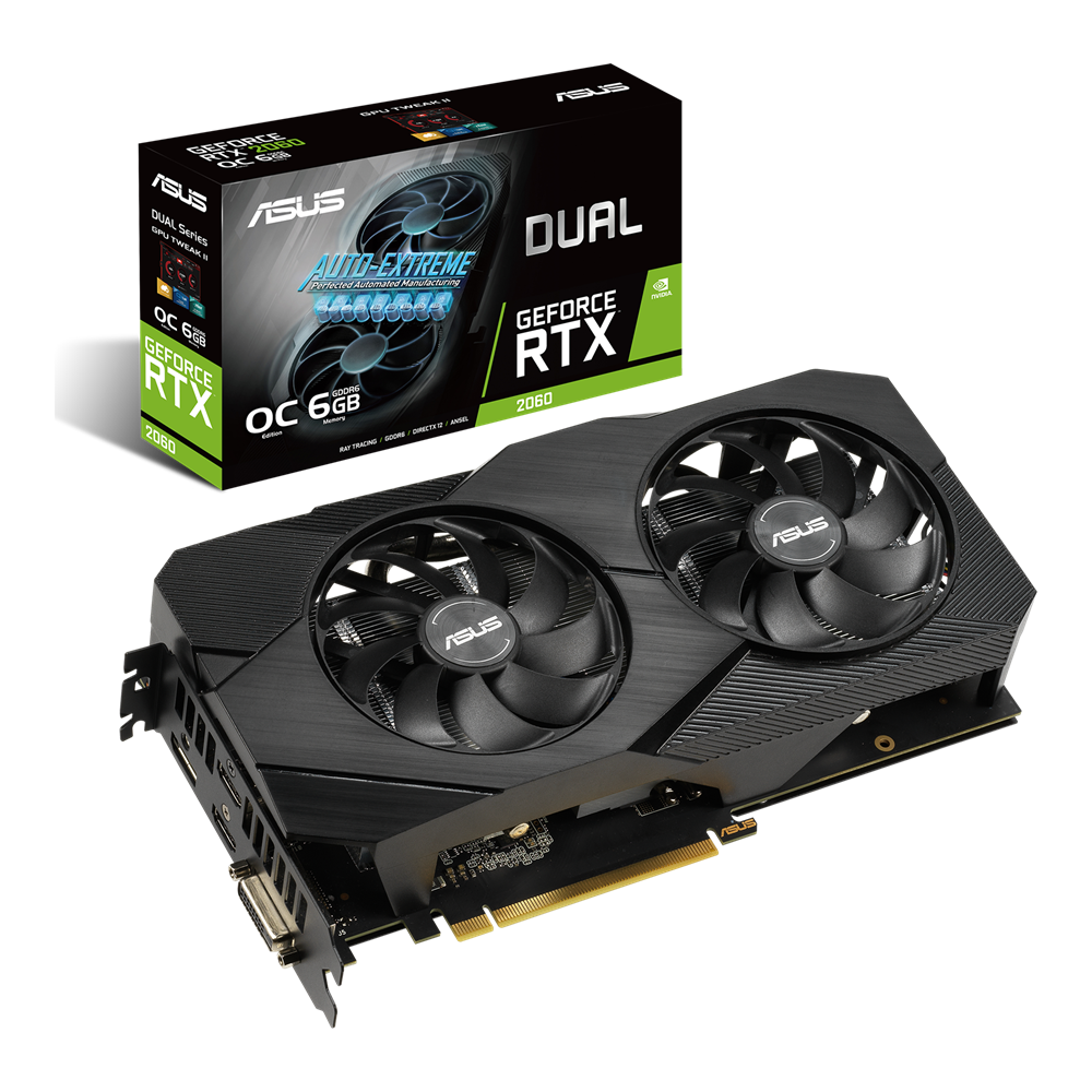 ASUS GeForce RTX2060 6GB GDDR6 Dual EVO OC 192bit