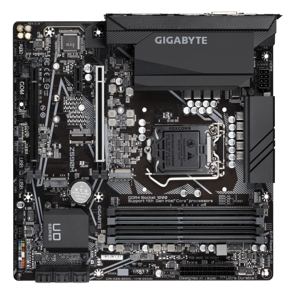 GIGABYTE Z590M 1.0 / mATX Socket 1200 Dual 4xDDR4 5333