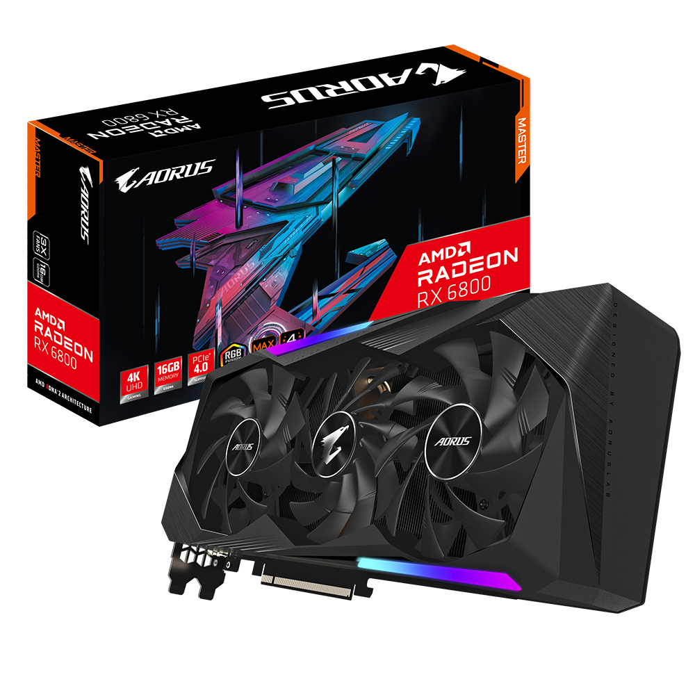 GIGABYTE Radeon RX 6800 16GB GDDR6 Aorus Master 256bit / GV-R68AORUS M-16GD