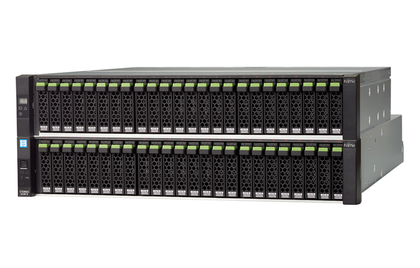 Fujitsu ET DX200 S5 BASE / 2x 64GB RAM / 12x 1.92TB SAS SSD / 2x 10G noSFP