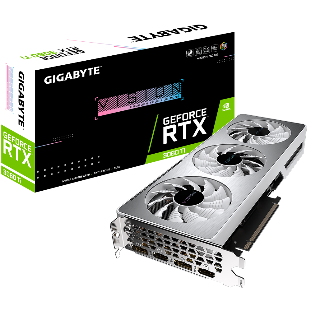 GIGABYTE GeForce RTX 3060 Ti 8GB GDDR6 Vision OC 256bit / GV-N306TVISION OC-8GD