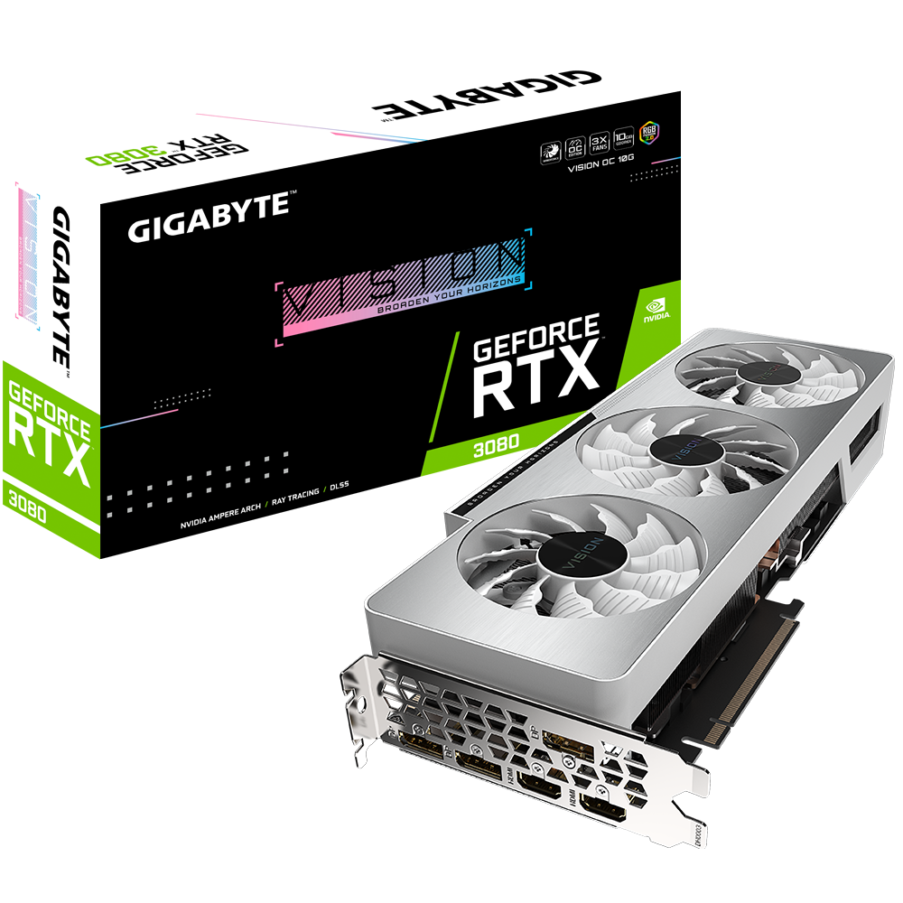 GIGABYTE Vision OC GeForce RTX 3080 10GB GDDR6X 320bit / GV-N3080VISION OC-10GD
