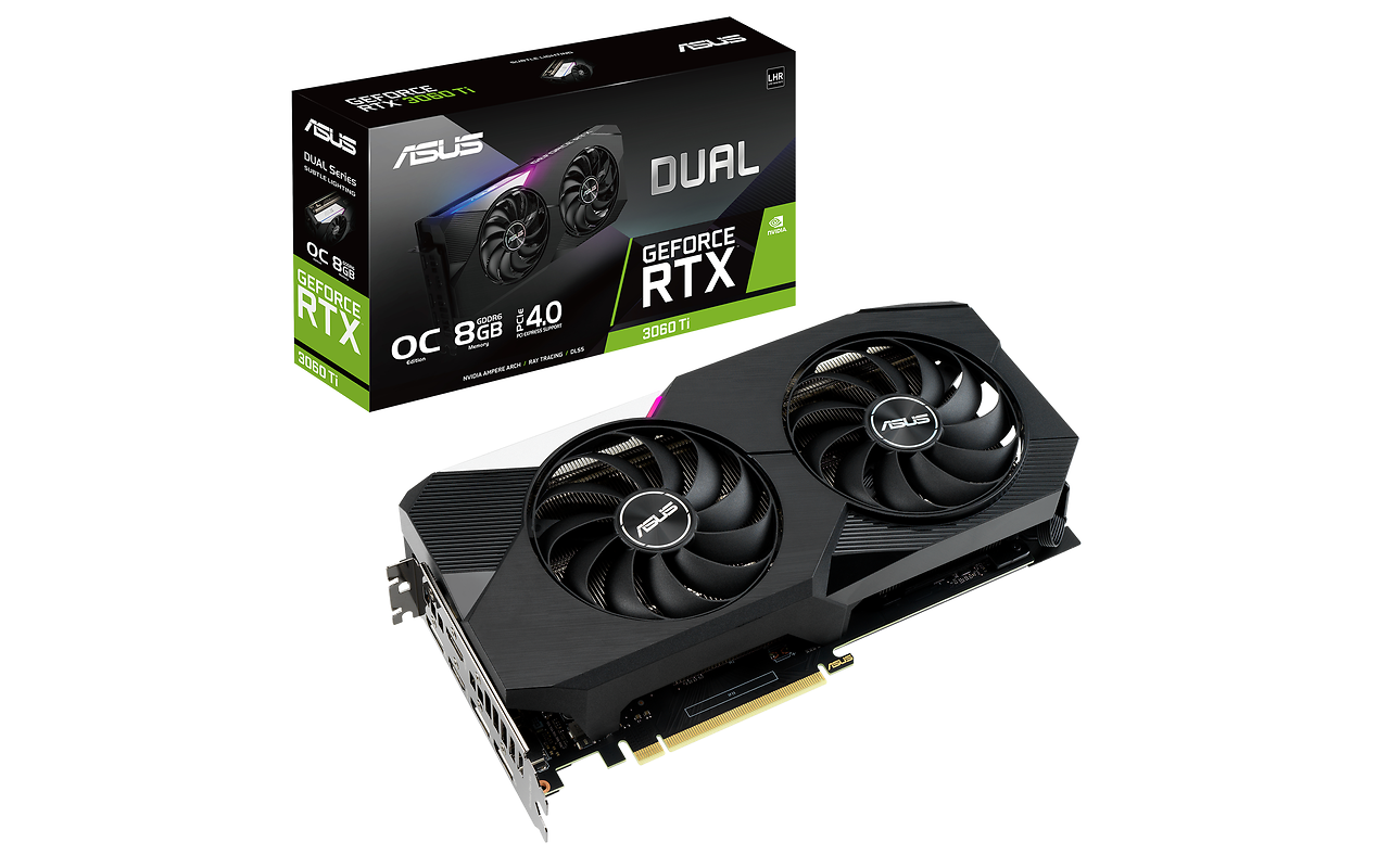 ASUS GeForce RTX 3060 Ti 8GB GDDR6 256bit / DUAL-RTX3060TI-O8G-V2