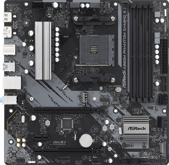 ASRock A520M PHANTOM GAMING 4 / mATX AM4 Socket
