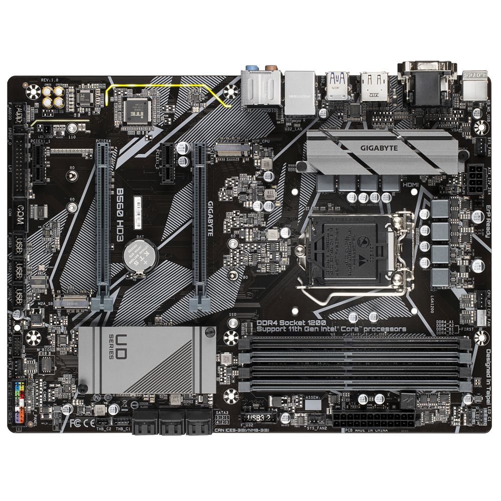 GIGABYTE B560 HD3 / ATX Socket 1200 Dual 4xDDR4 5333