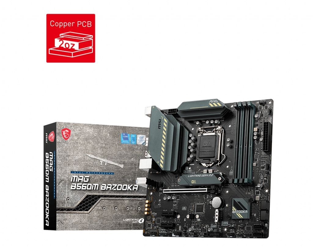 MSI MAG B560M BAZOOKA / mATX Socket 1200 Dual 4xDDR4 5066