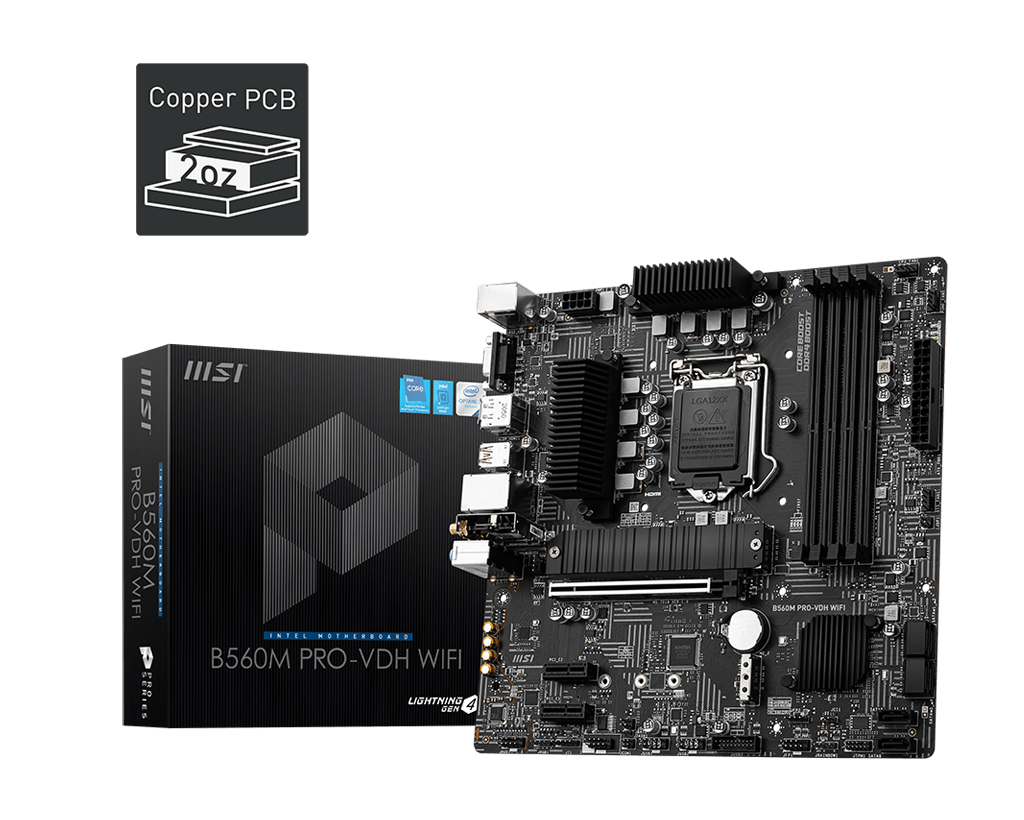 MSI B560M PRO-VDH WI-FI / mATX Socket1200 Dual 4xDDR4 5066