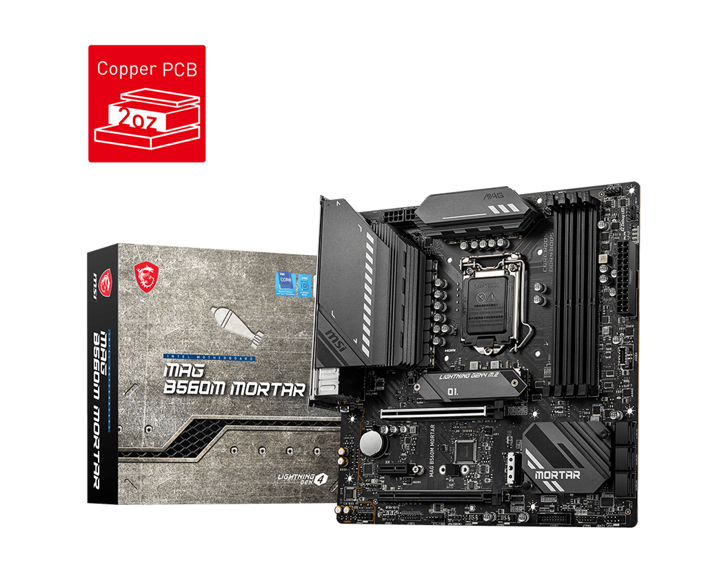 MSI MAG B560M MORTAR / mATX Socket 1200 Dual 4xDDR4 5066