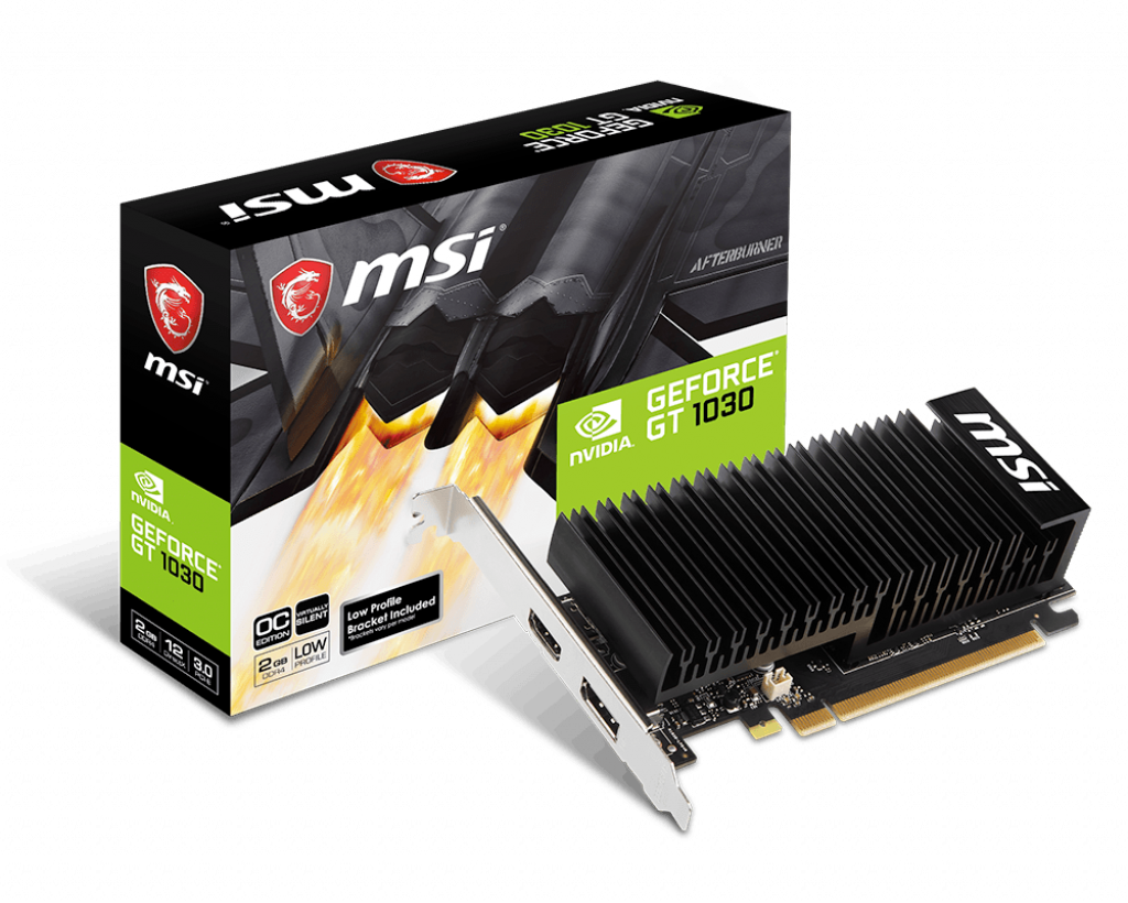 MSI GeForce GT 1030 2GHD4 LP OC / 2GB GDDR4 64Bit